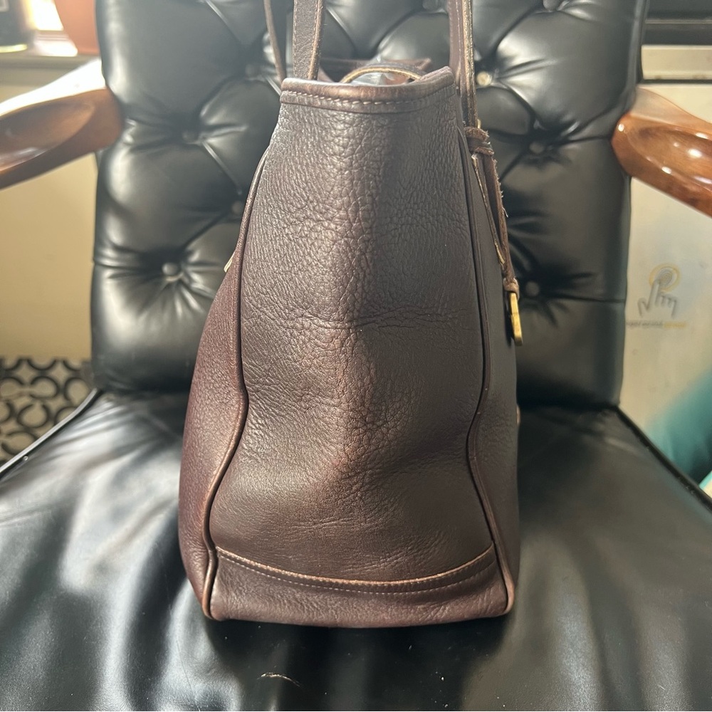 Dooney & Bourke Brown Leather Tote - Picture 6 of 12